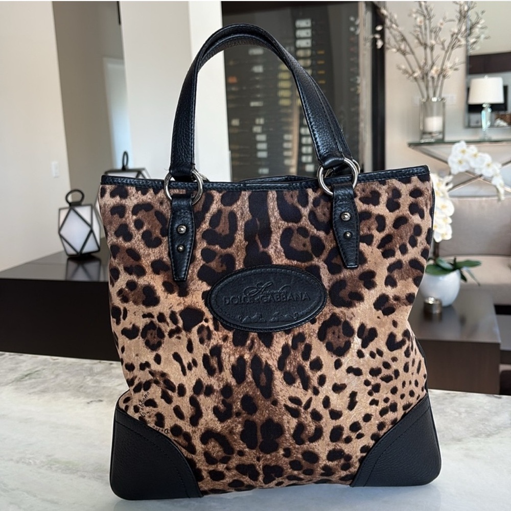 Dolce & Gabbana Leopard Print Tote Bag PRISTINE - Picture 3 of 12